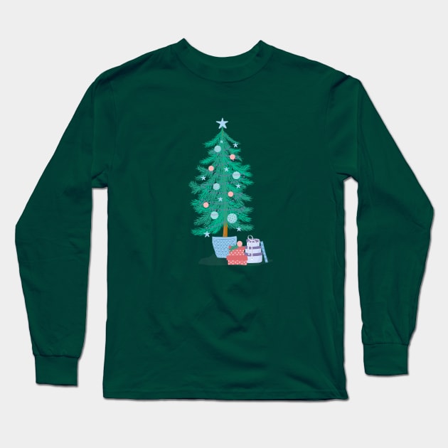 Christmas tree Long Sleeve T-Shirt by DanielK